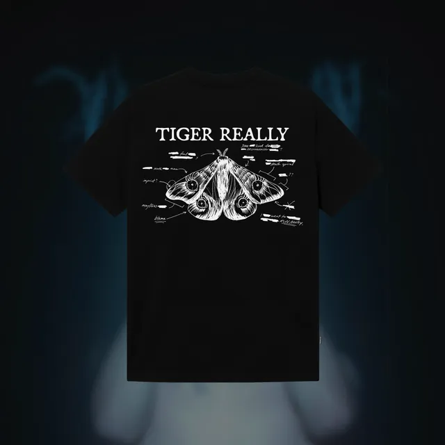 tiger-really-moth-t-shirt-coton-noir-taille-m image 1