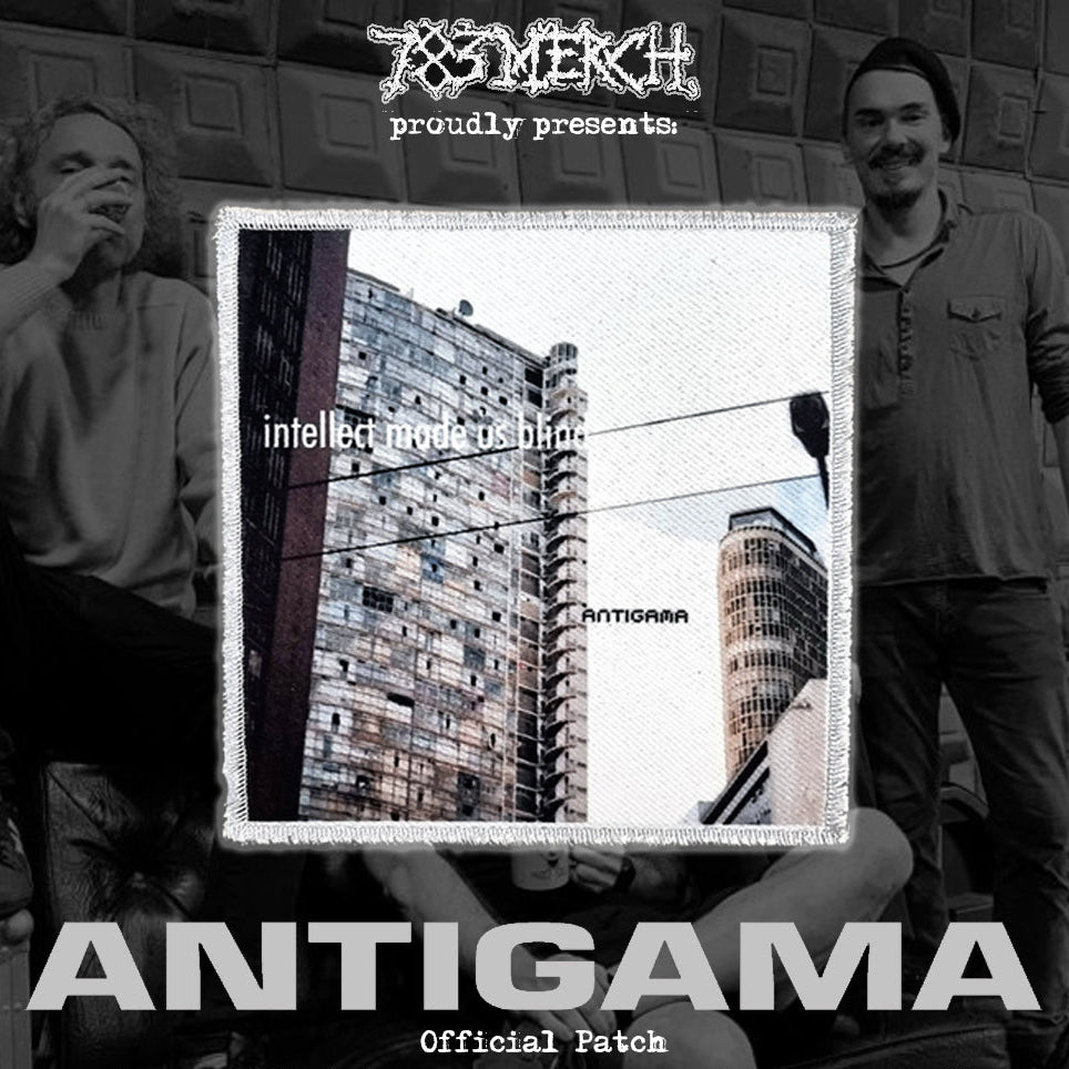 antigama-intellect-made-us-blind-patch-gris-coudre image 1