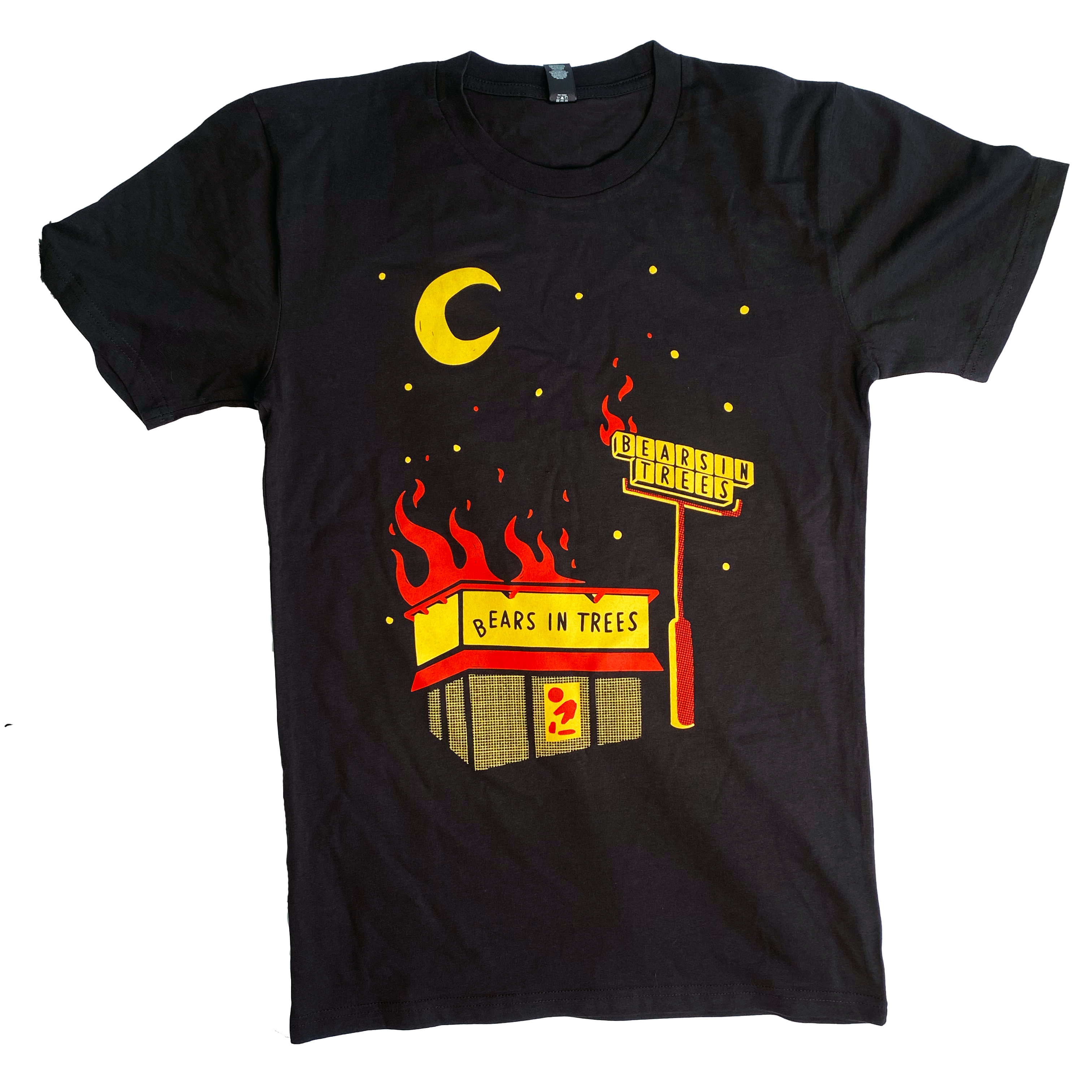 bears-in-trees-food-fire-t-shirt-noir-taille-m-rock image 1