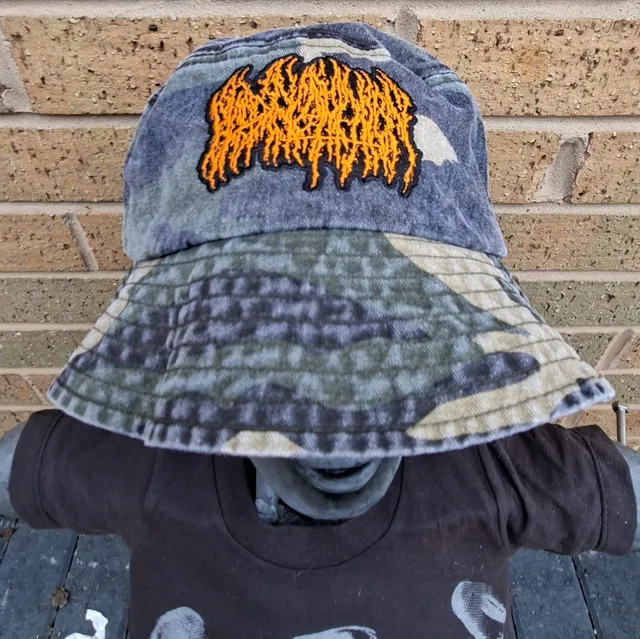 blood-incantation-logo-orange-bob-camo-vert-taille-unique image 1