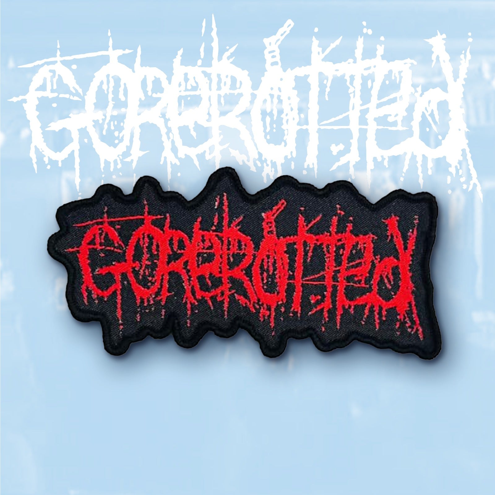 gorerotted-logo-cusson-patch-tiss-blanc-noir image 2