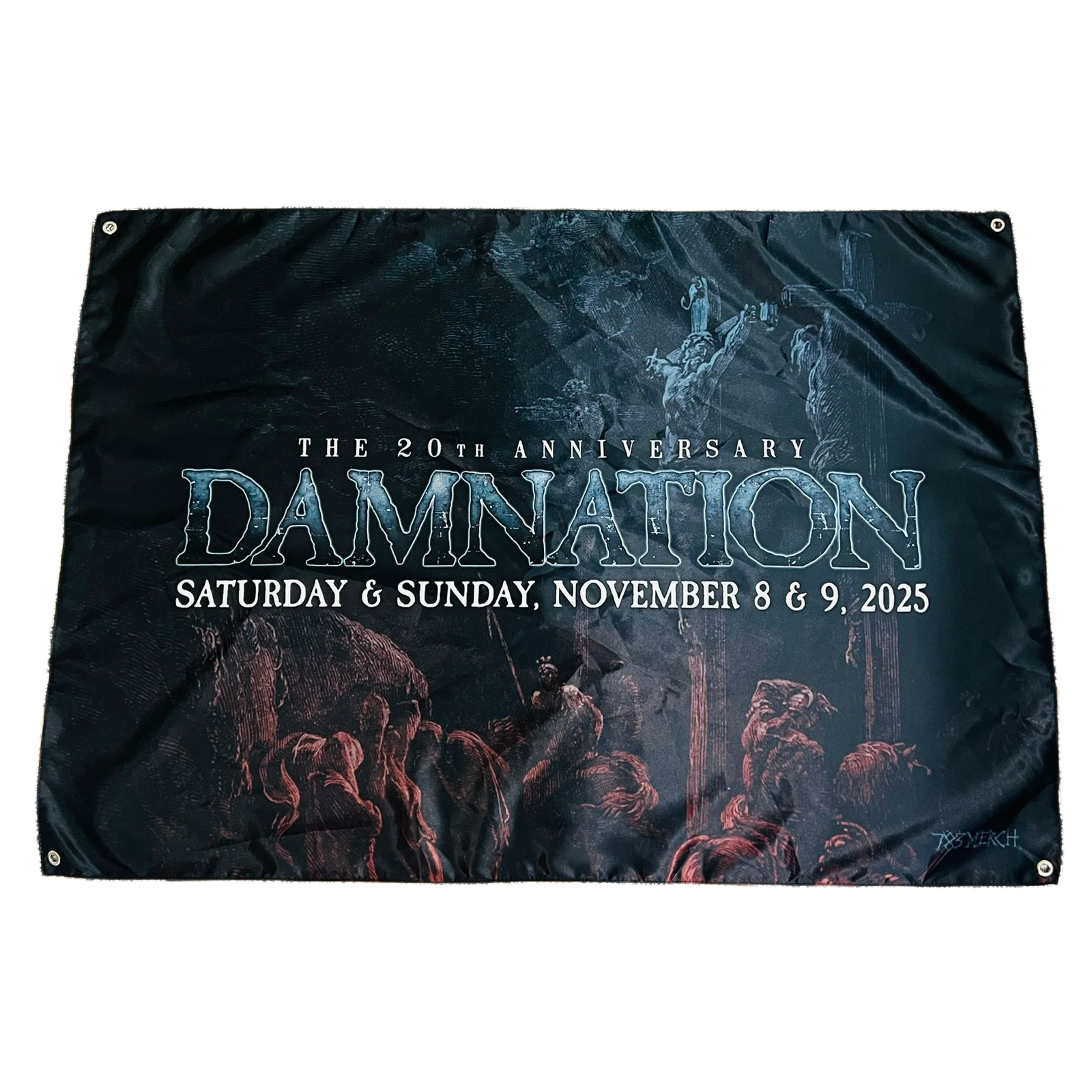 damnation-festival-2025-drapeau-poster-textile-100x70-cm image 1