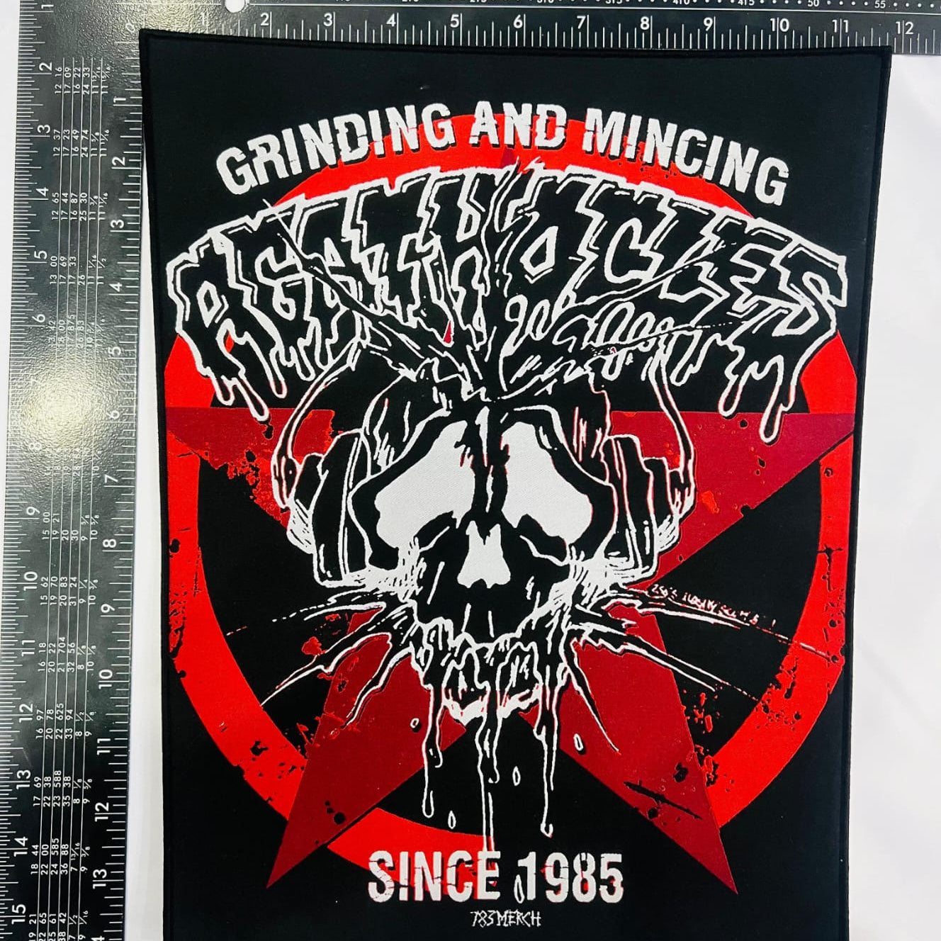 agathocles-grinding-mincing-backpatch-tiss-bordure-noire image 3