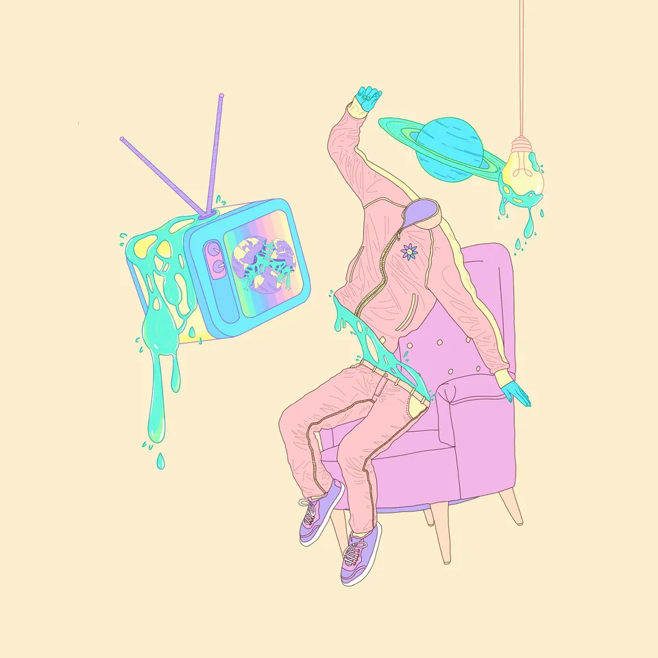 counter-intuitive-kicksie-slouch-vinyle-cr-me-splatter image 1