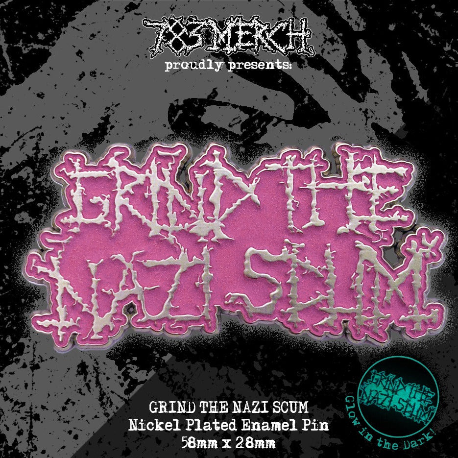 783punx-grind-the-nazi-scum-pin-mail-phosphorescent-noir image 3