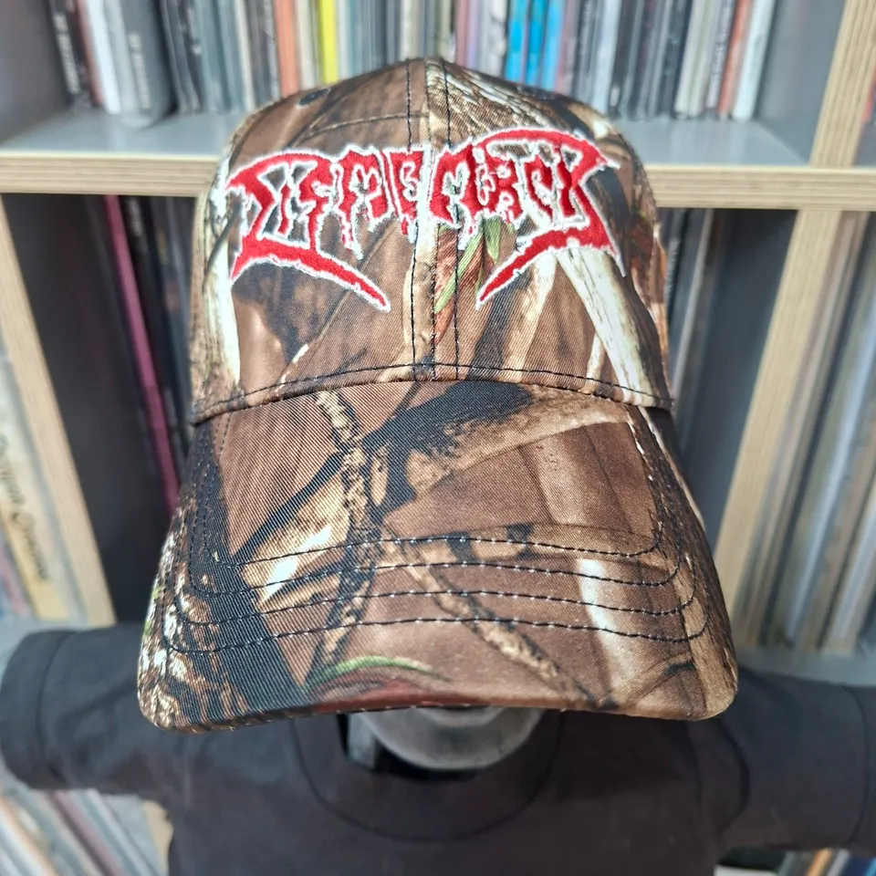 dismember-logo-rouge-casquette-baseball-camo-feuille image 1