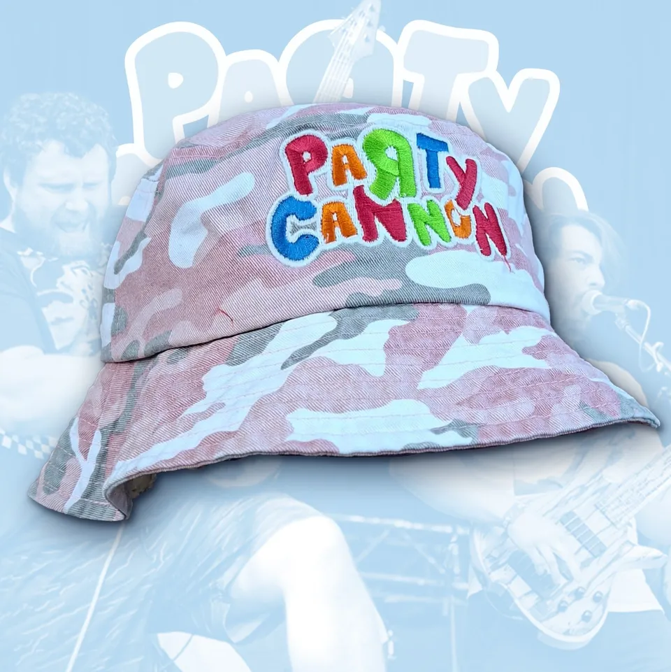 party-cannon-logo-bucket-hat-camo-rose-phosphorescent image 1