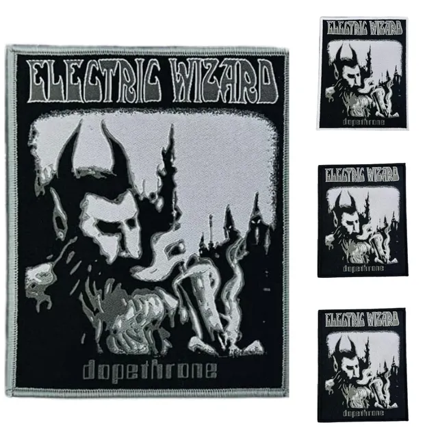 electric-wizard-dopethrone-cusson-patch-tiss-bord-gris image 1