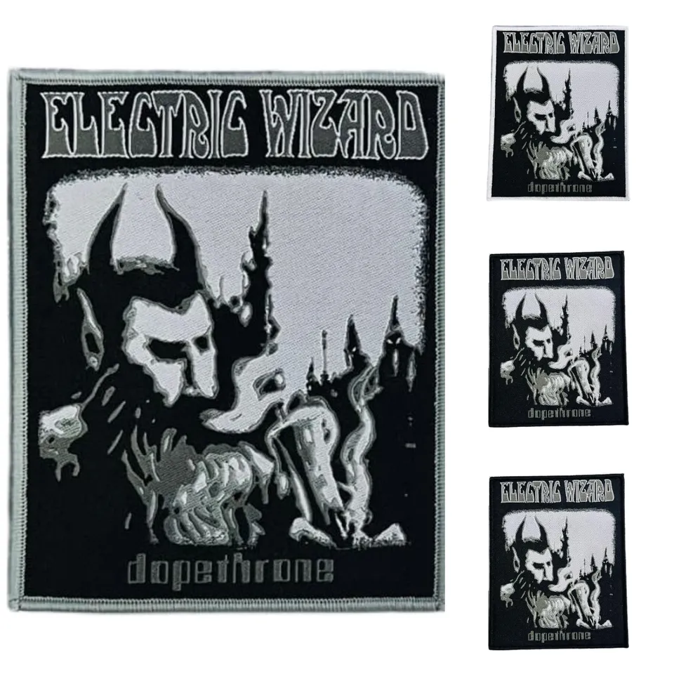 electric-wizard-dopethrone-cusson-patch-tiss-bord-gris image 1