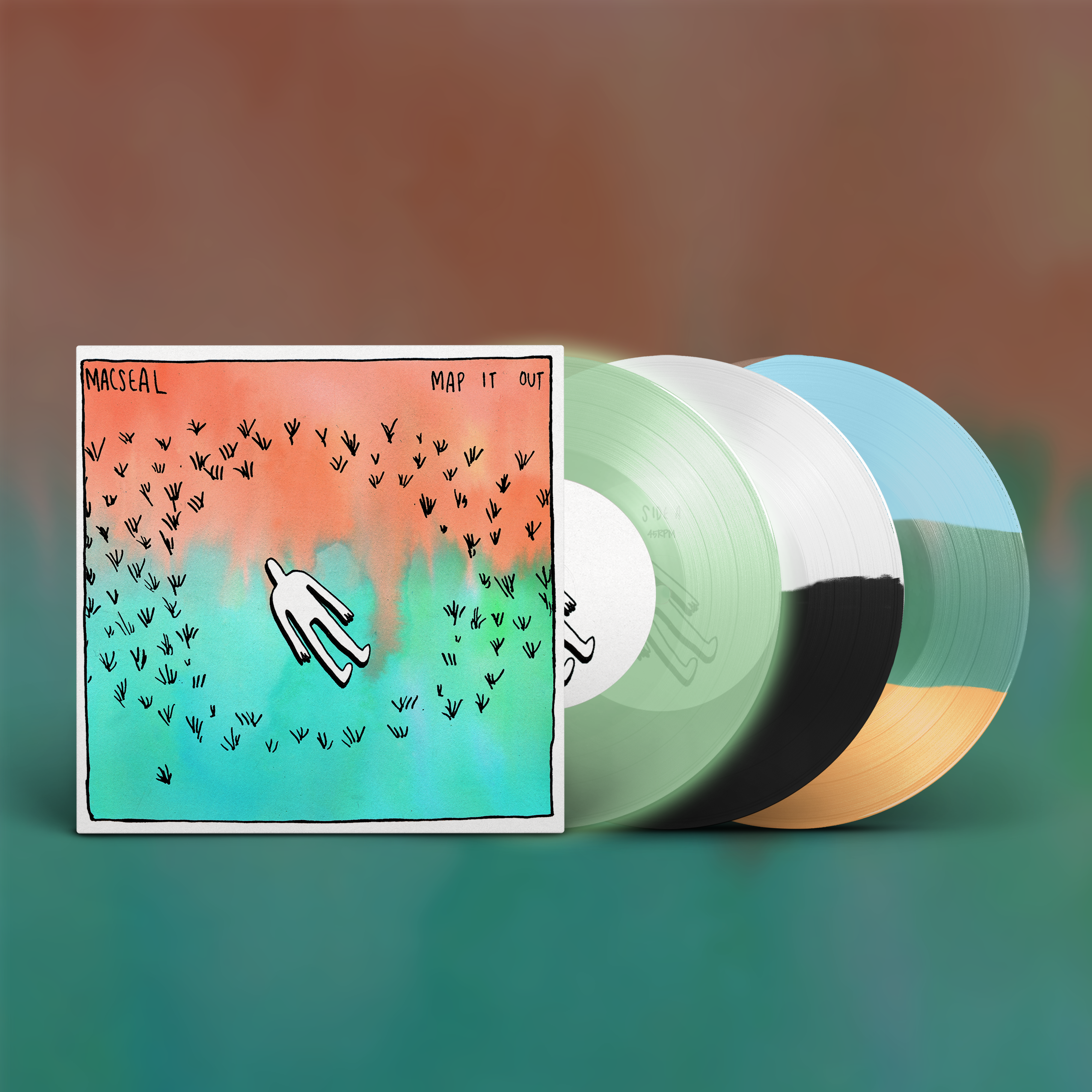macseal-map-it-out-vinyle-vert-phosphorescent-ep image 1