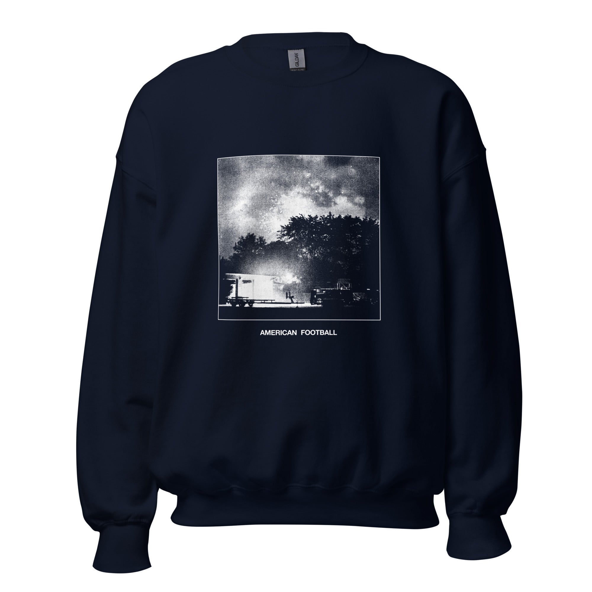 american-football-sweatshirt-noir-coton-coupe-classique image 2