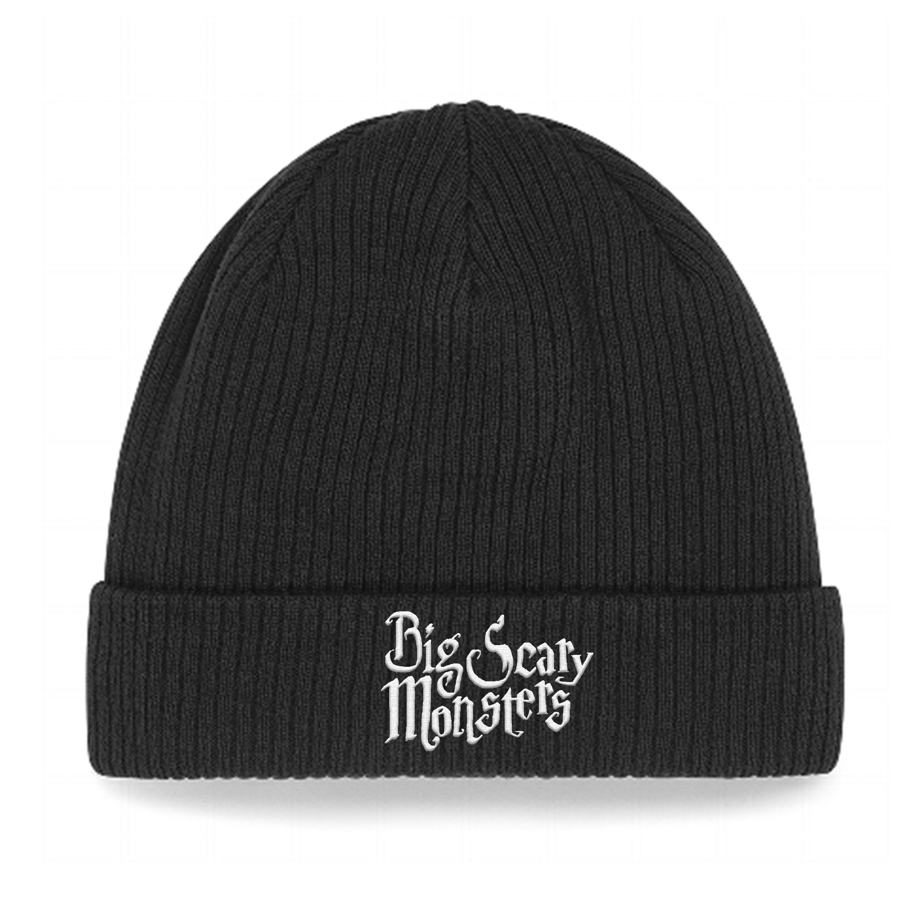 big-scary-monsters-bonnet-brod-noir-coton-bio image 4