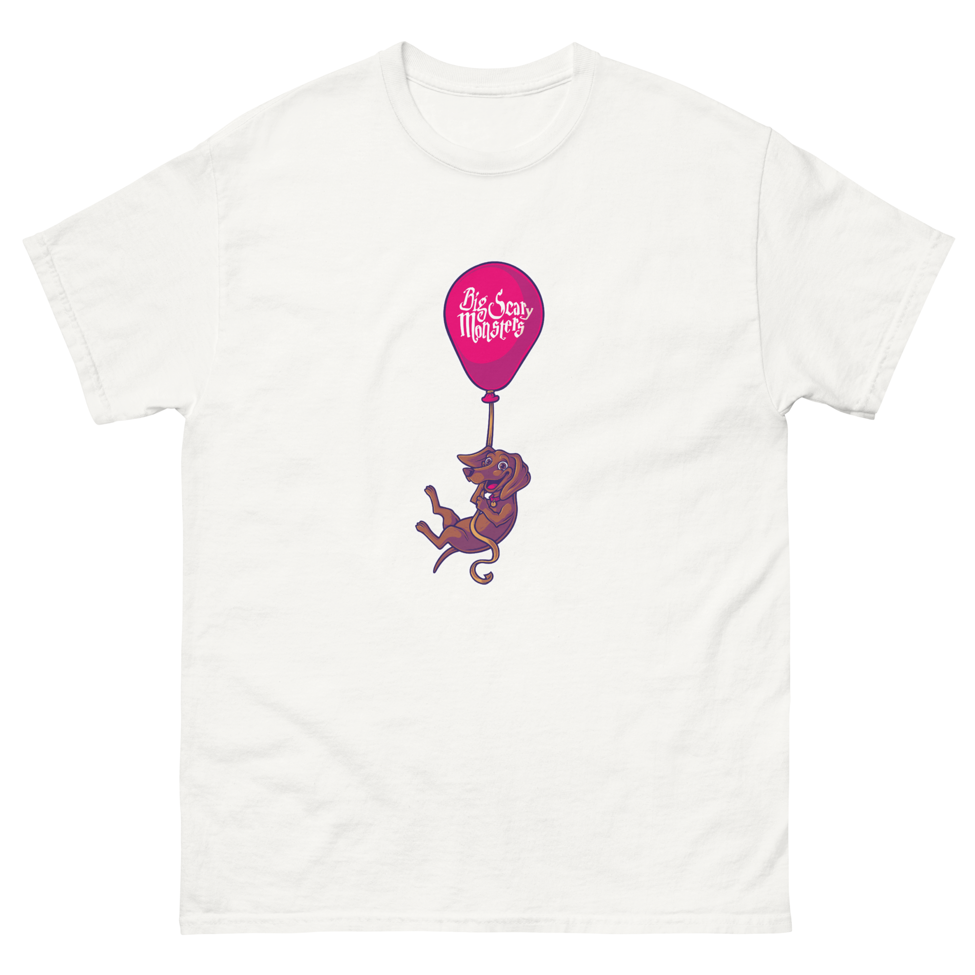big-scary-monsters-floating-dog-t-shirt-blanc-coton image 2
