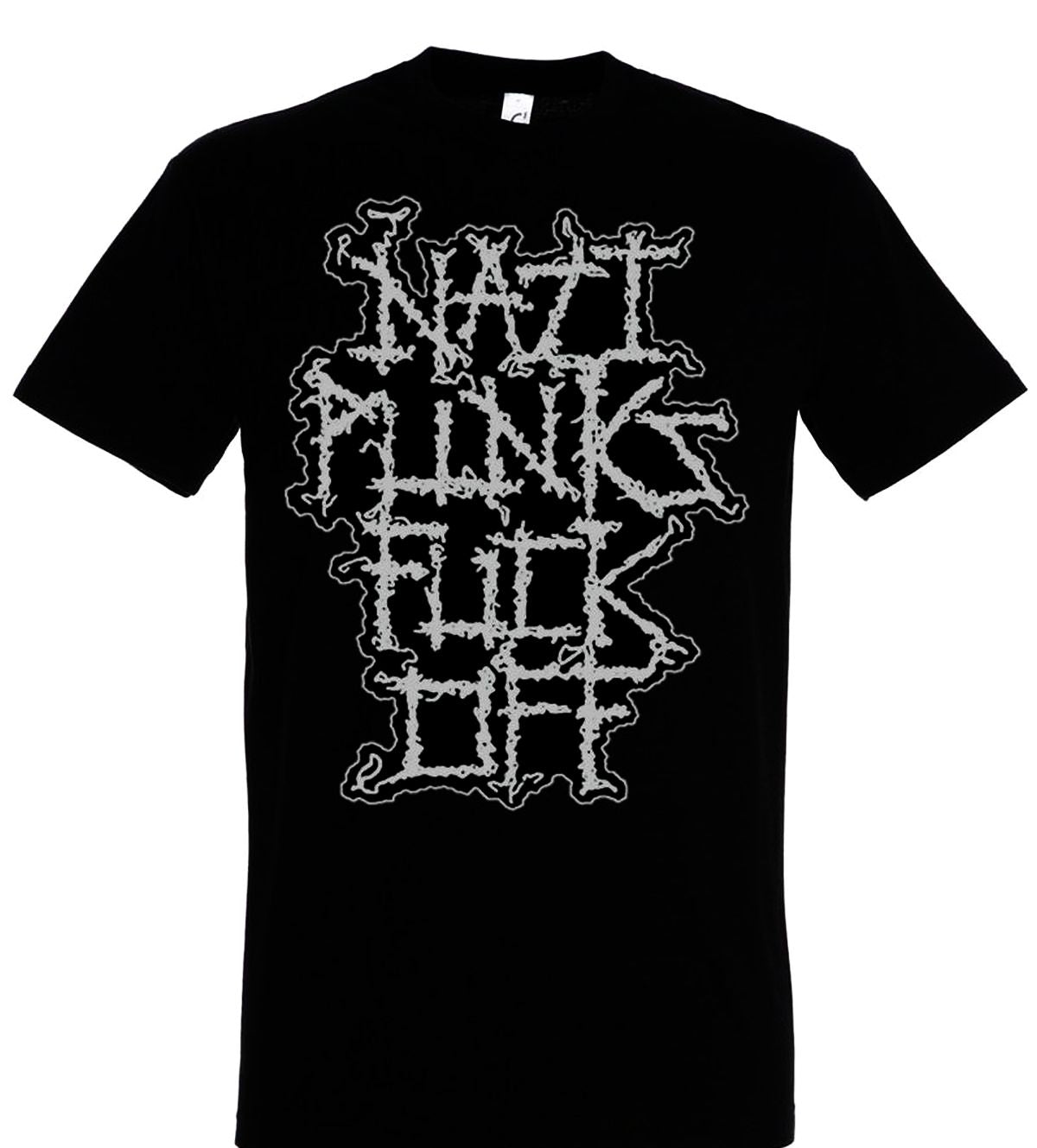 nazi-punks-fuck-off-t-shirt-noir-impression-grise image 1