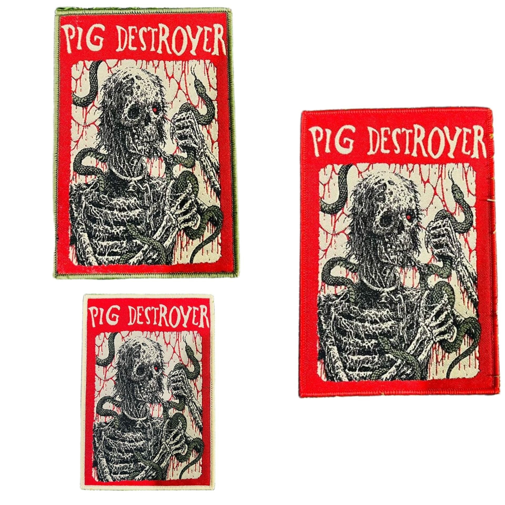 pig-destroyer-snakes-patch-tiss-bordure-rouge image 1