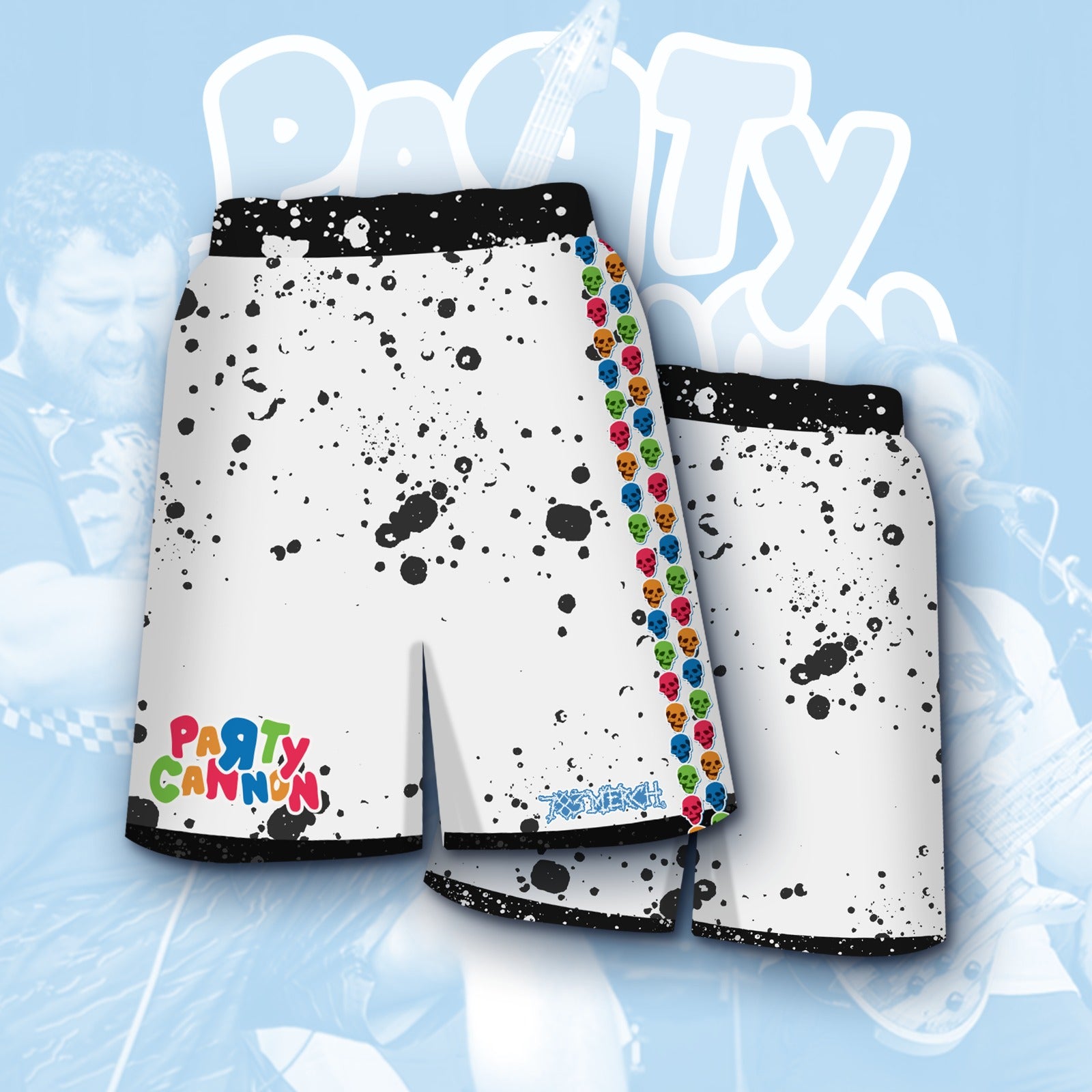 783punx-party-cannon-defend-party-slam-short-de-foot-imprim-respirant image 1