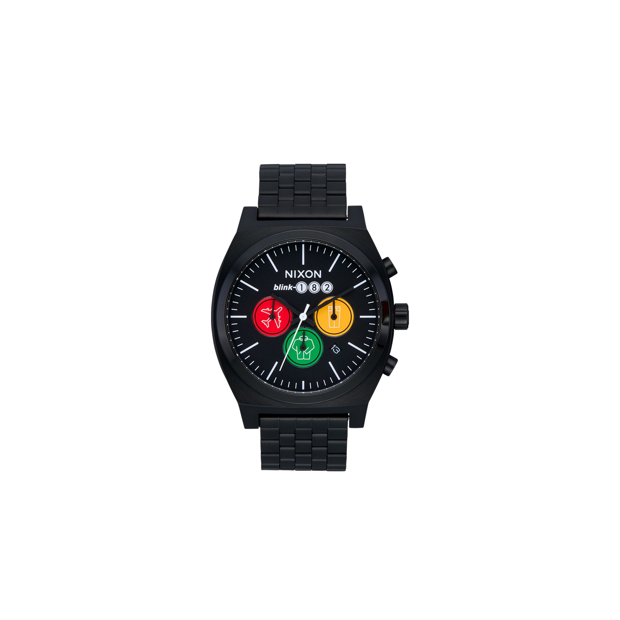 blink-182-nixon-toypaj-time-teller-montre-acier-40mm image 1
