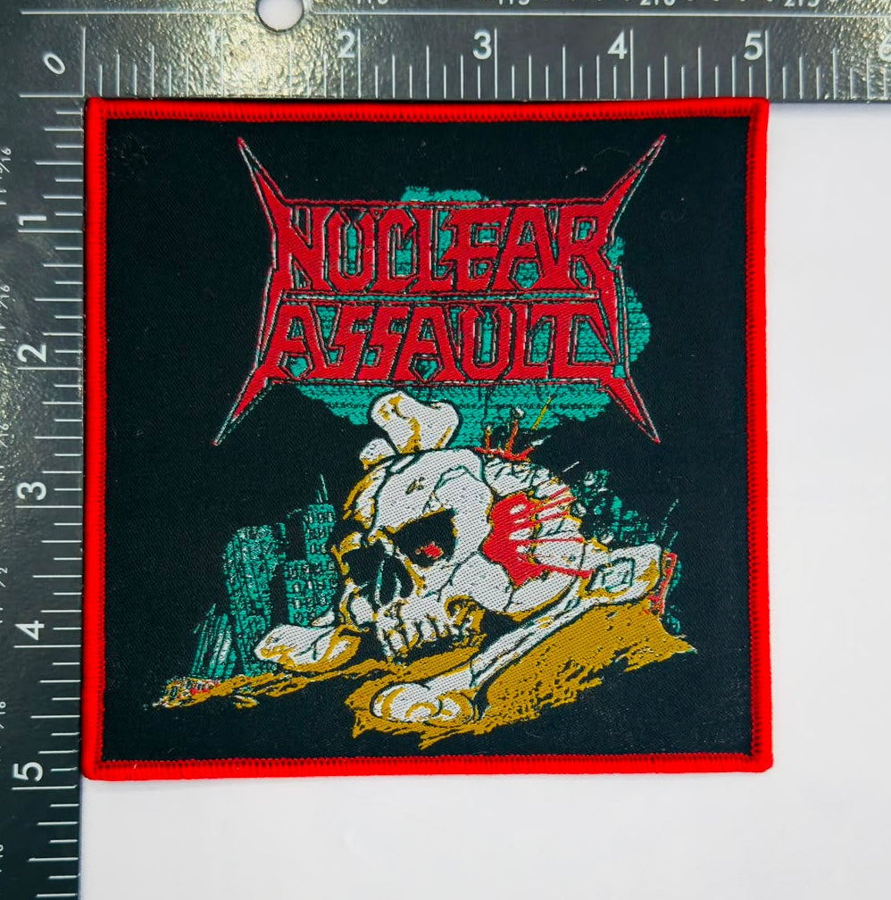 nuclear-assault-handle-with-care-1991-japan-tour-patch-tiss-bordure-noire image 7