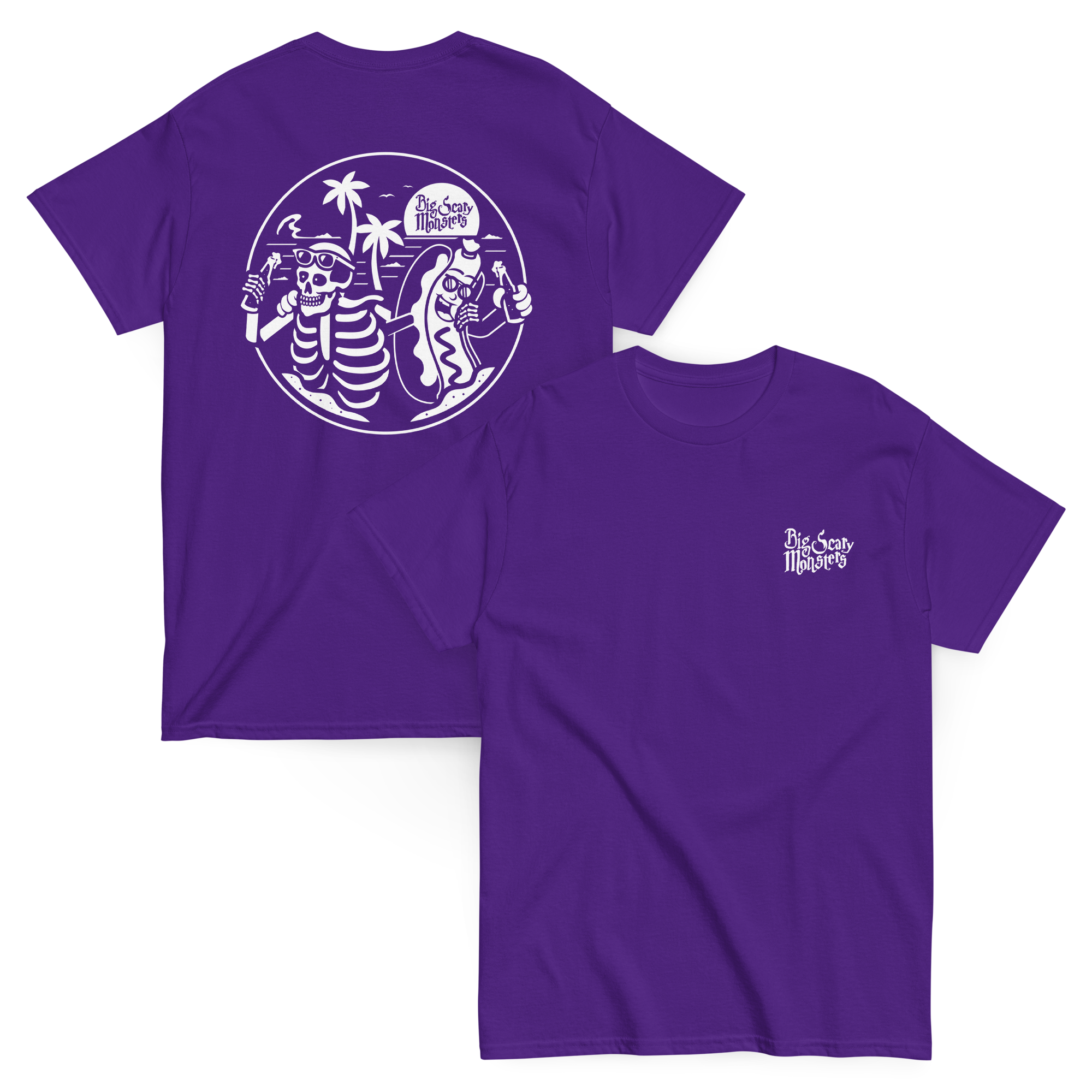skeleton-hot-dog-t-shirt-bordeaux-coton-dos image 4