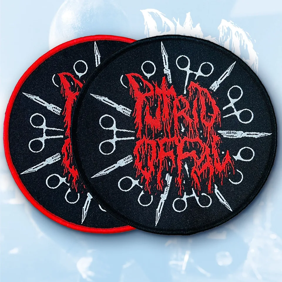 putrid-offal-logo-patch-tiss-bordure-noire-death-metal image 1