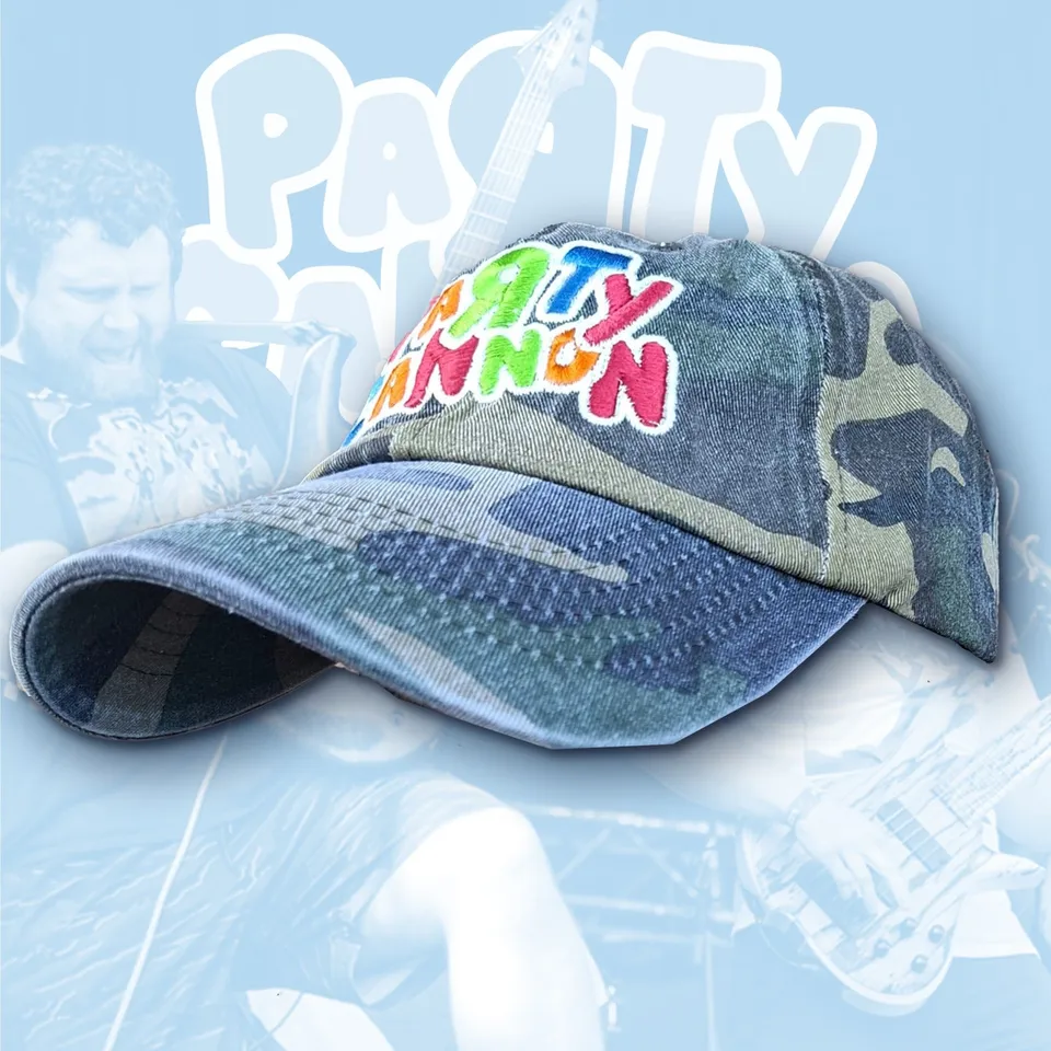 party-cannon-logo-glow-casquette-dad-cap-camo-vert image 1