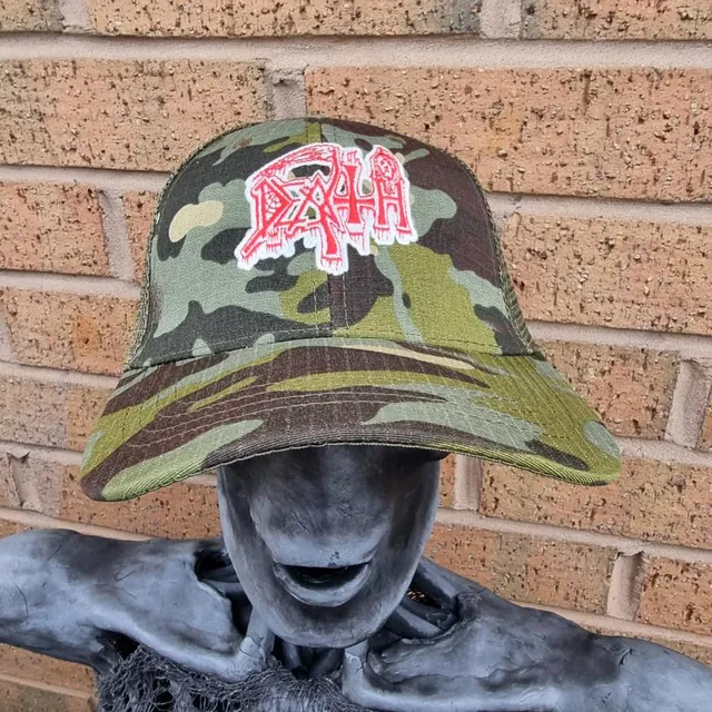 death-logo-casquette-trucker-camo-phosphorescente image 1