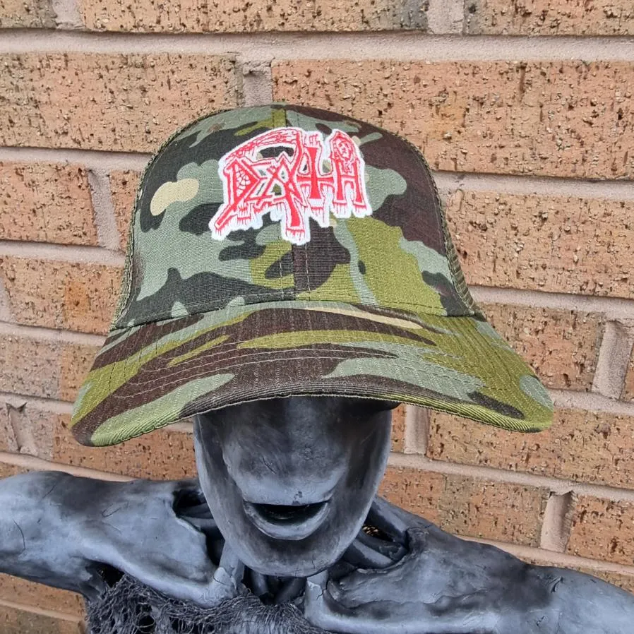 death-logo-casquette-trucker-camo-phosphorescente image 1