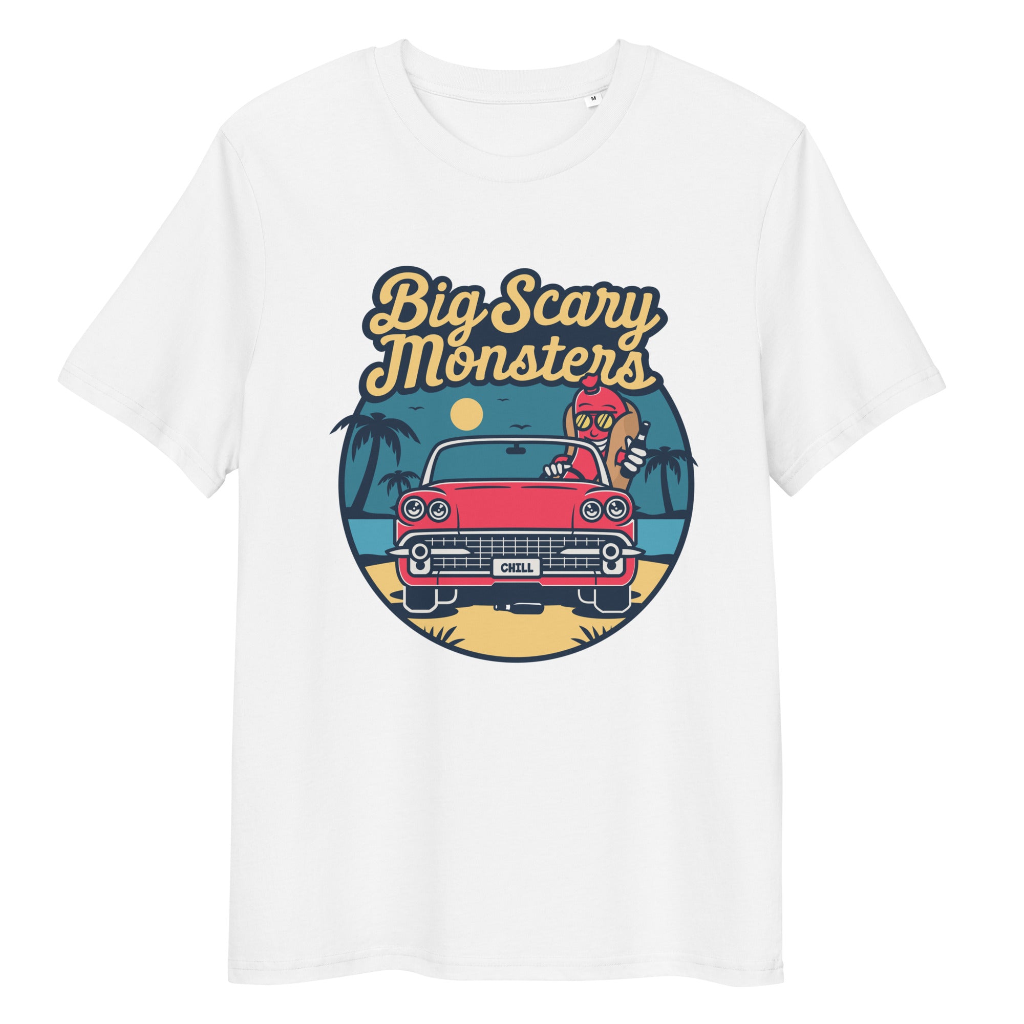 big-scary-monsters-hot-dog-tee-shirt-blanc-coton-bio image 1
