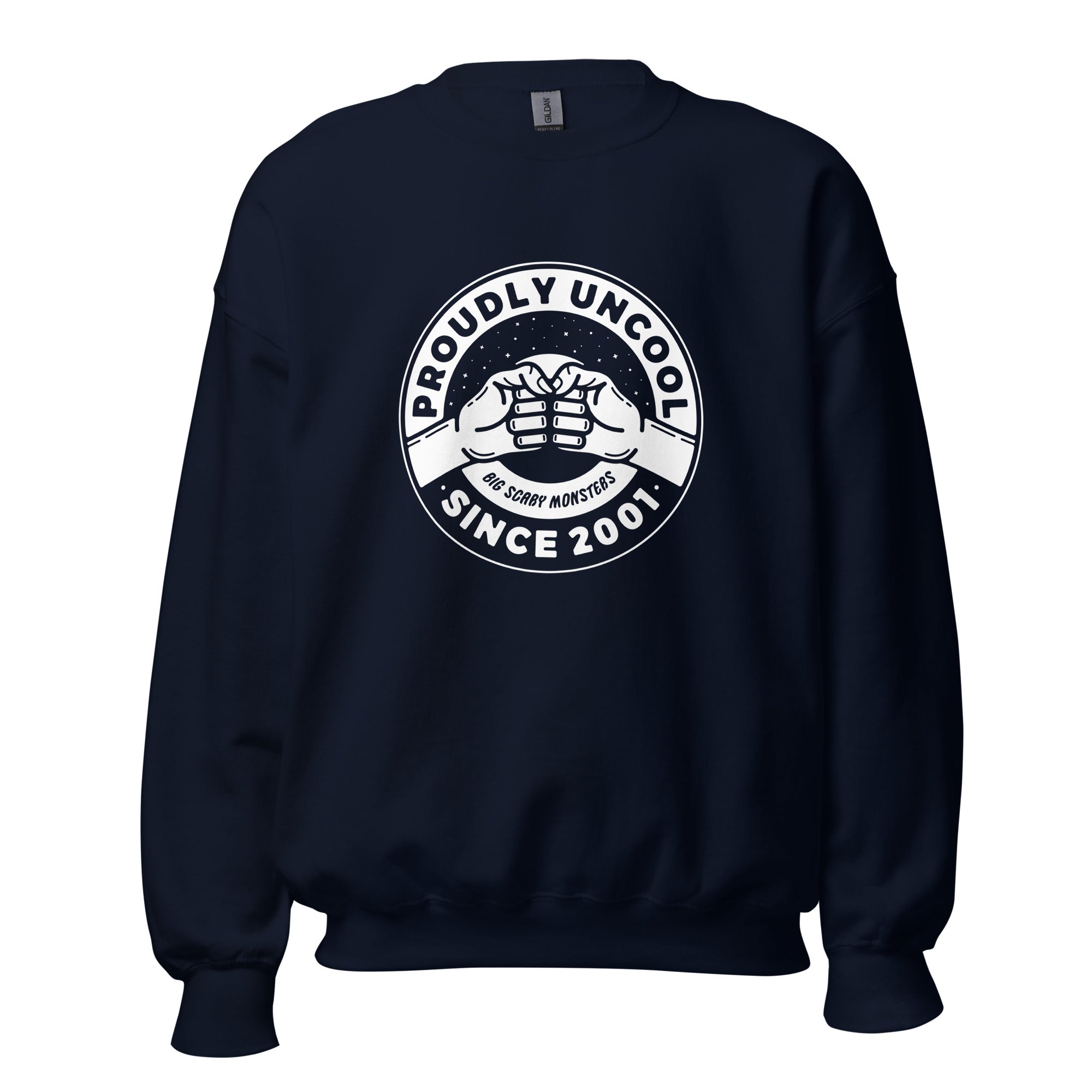 big-scary-monsters-proudly-uncool-sweat-noir-coton image 2