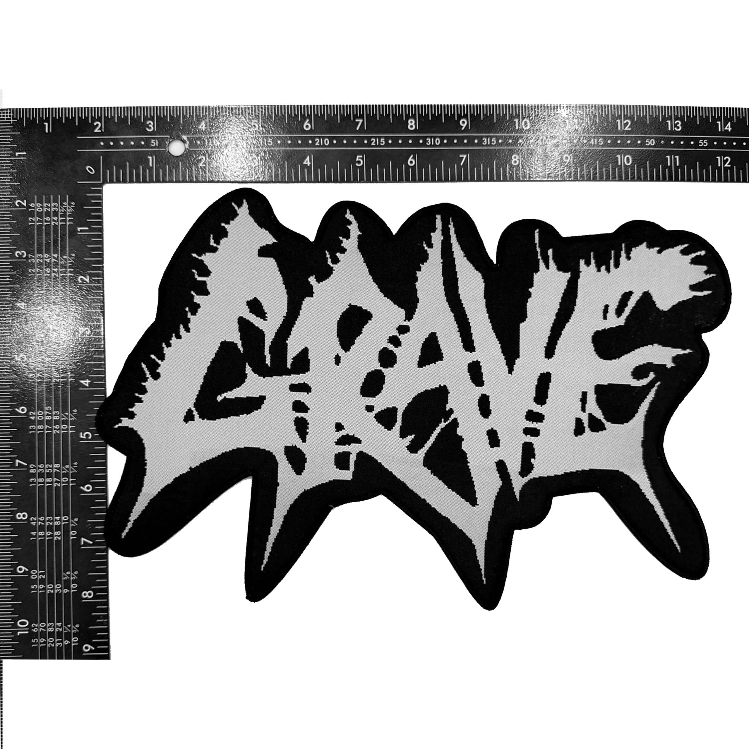 grave-logo-patch-surdimensionn-bordure-noire-12-pouces image 3