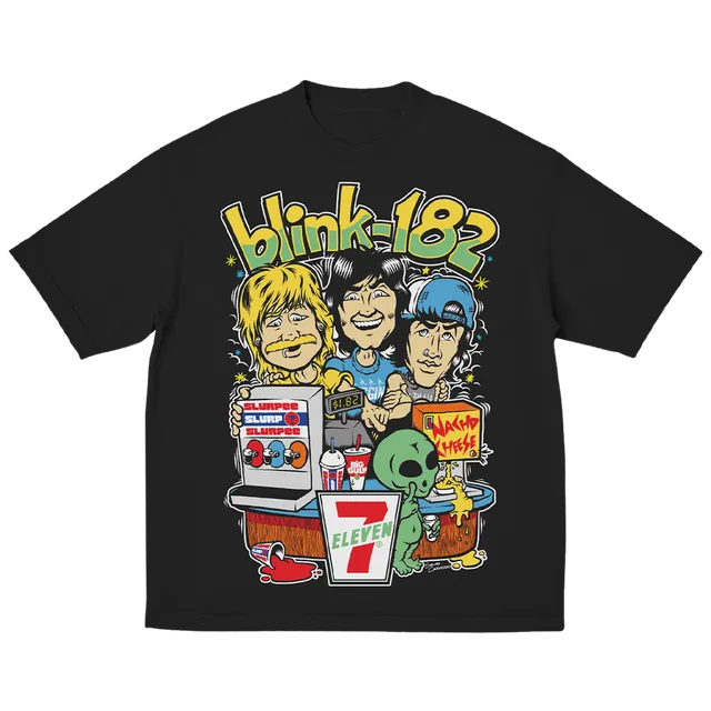 blink-182-take-it-to-eleven-t-shirt-noir-7-eleven image 1
