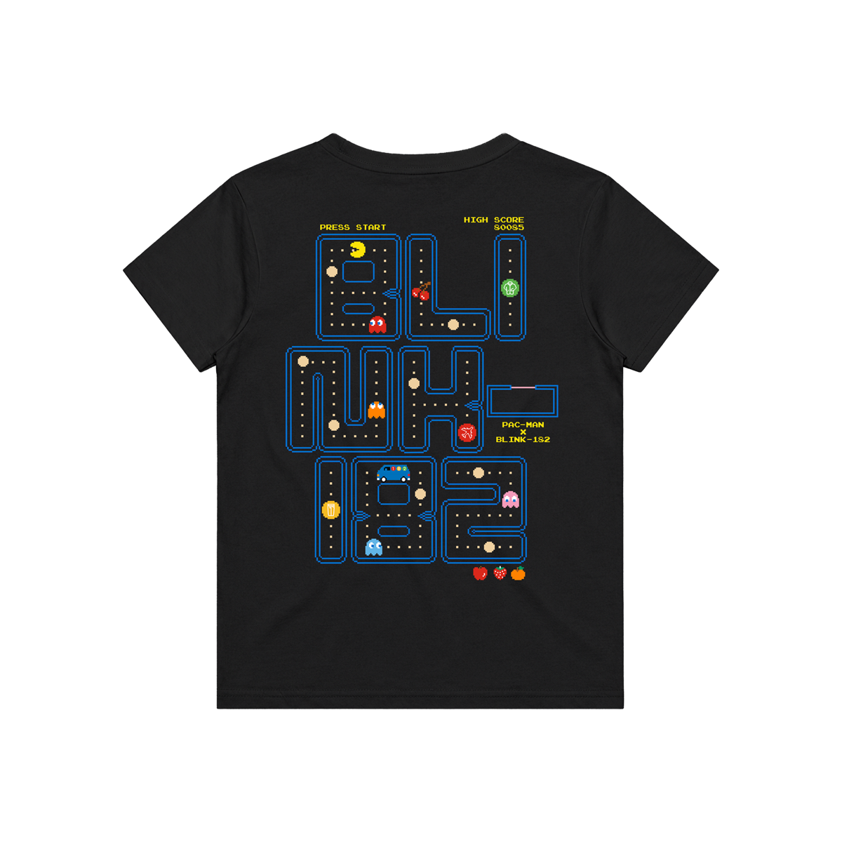 blink-182-pac-man-maze-t-shirt-enfant-noir image 2