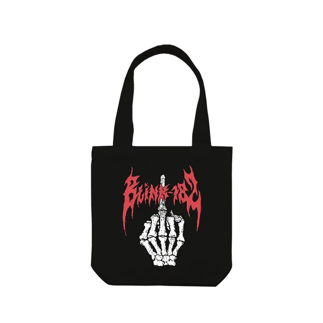 blink-182-middle-finger-tote-bag-noir image 1