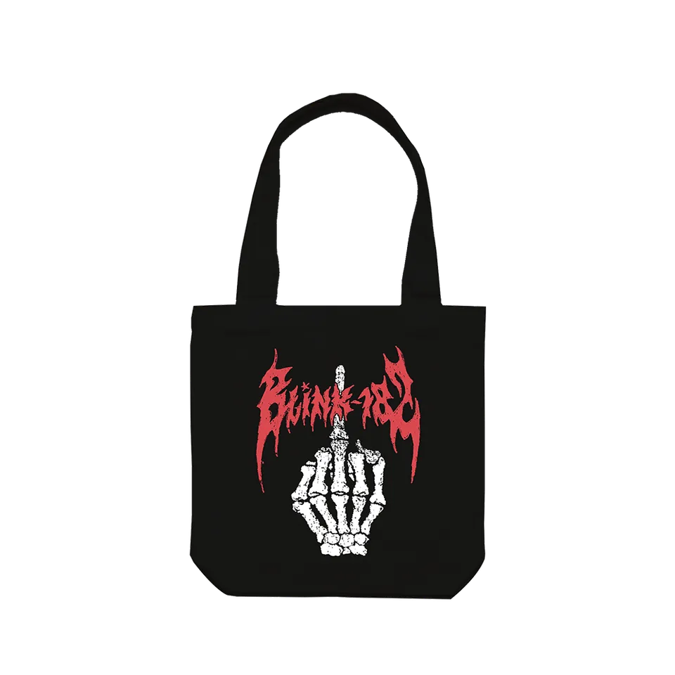 blink-182-middle-finger-tote-bag-noir image 1