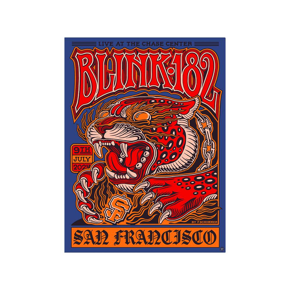 blink-182-san-francisco-tour-poster-affiche-18x24-s-rigraphi-e image 1