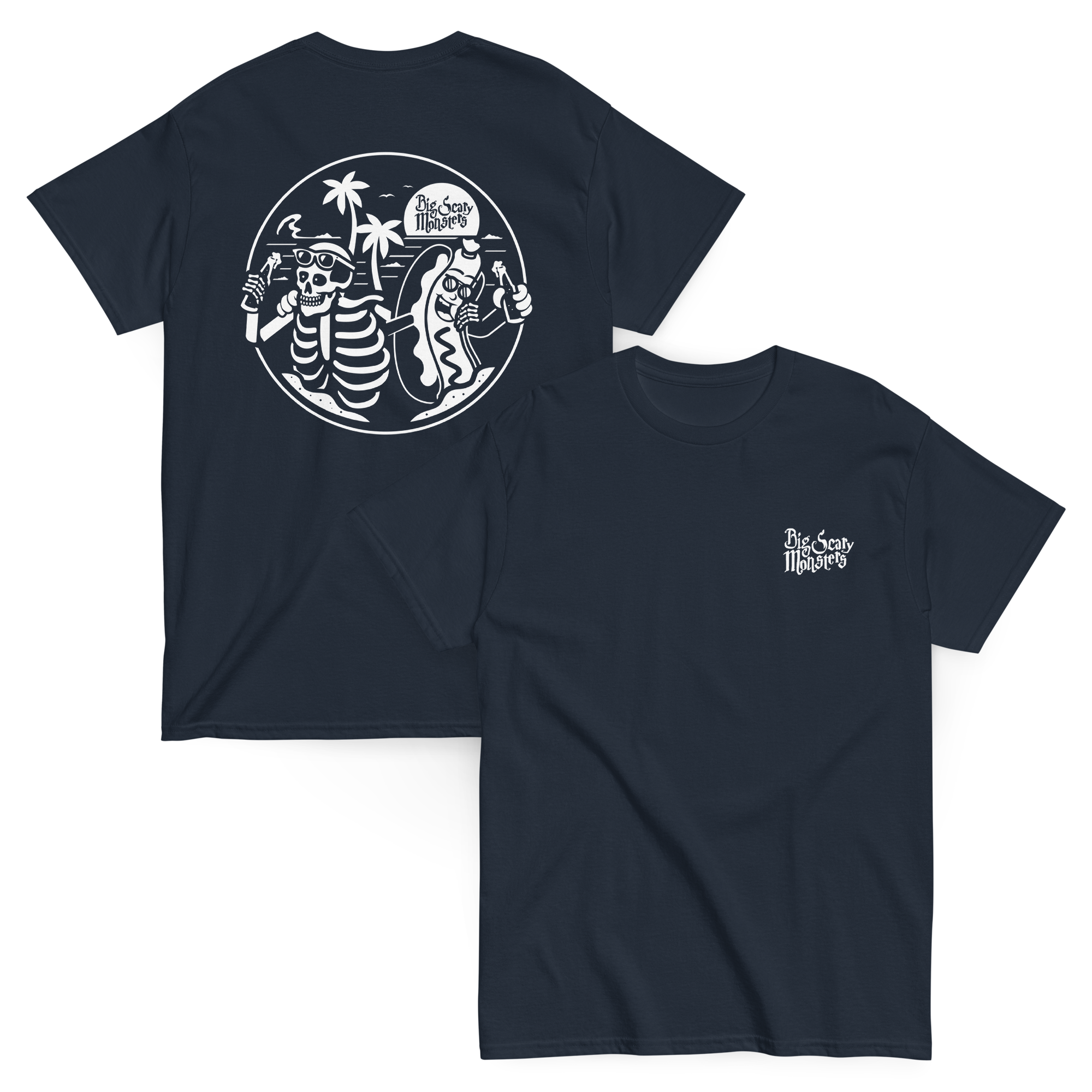 skeleton-hot-dog-t-shirt-bordeaux-coton-dos image 3