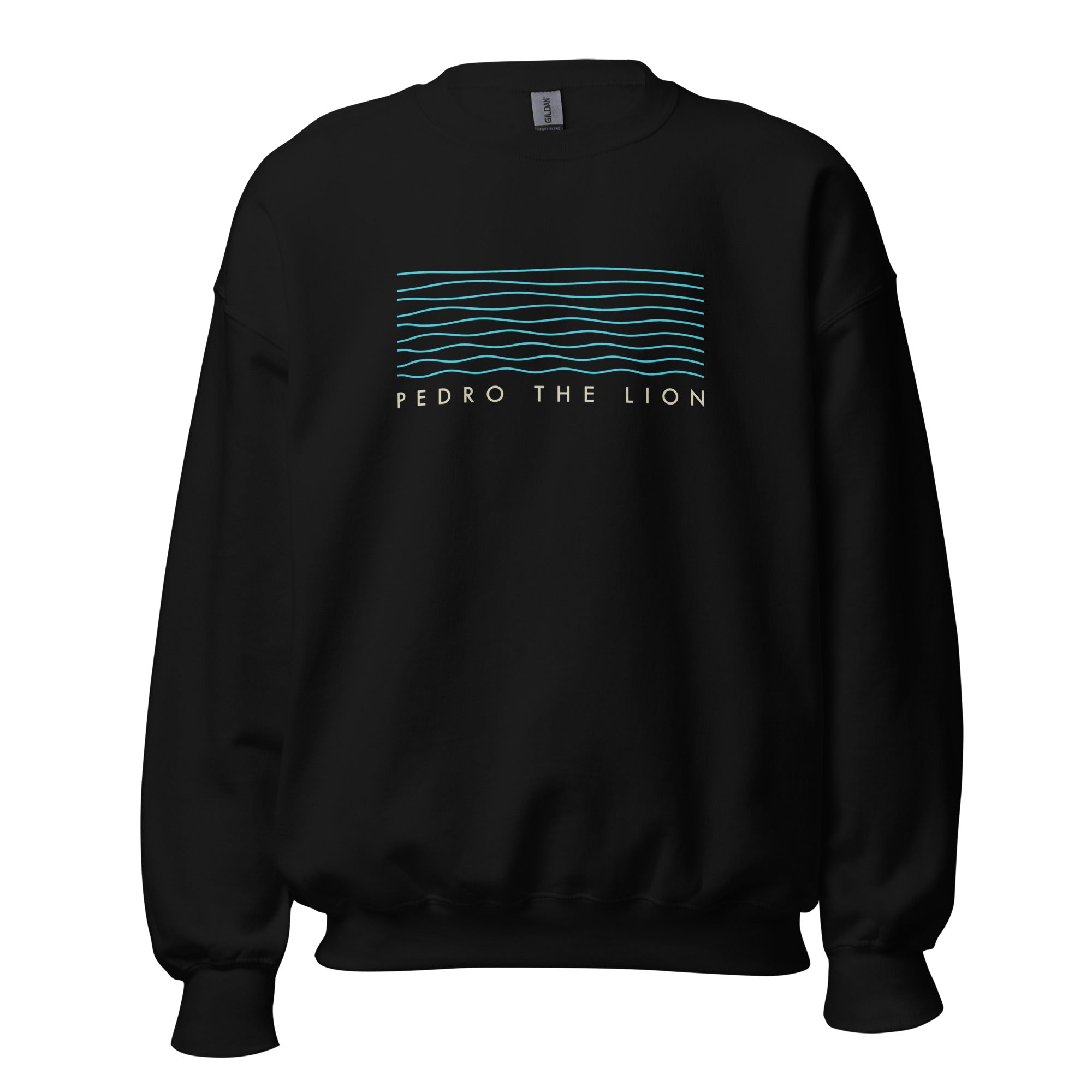 pedro-the-lion-waves-sweatshirt-noir-coton image 1