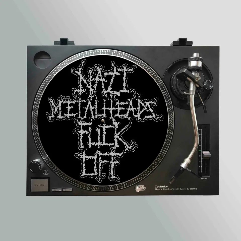 783punx-nazi-metalheads-fuck-off-slipmat-feutrine-noire image 1