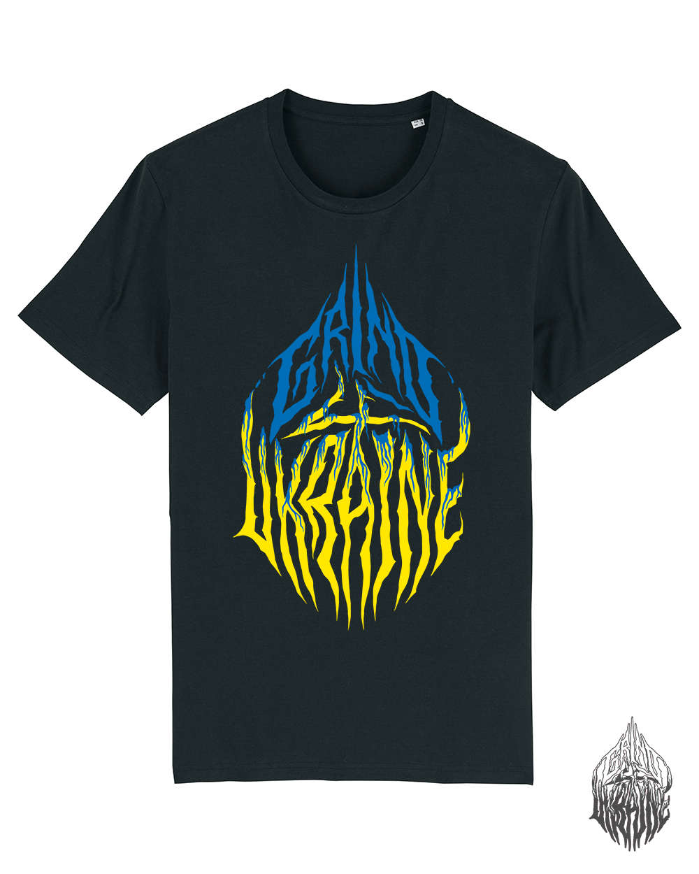 grind4ukraine-benefit-t-shirt-t-shirt-noir-taille-l image 1