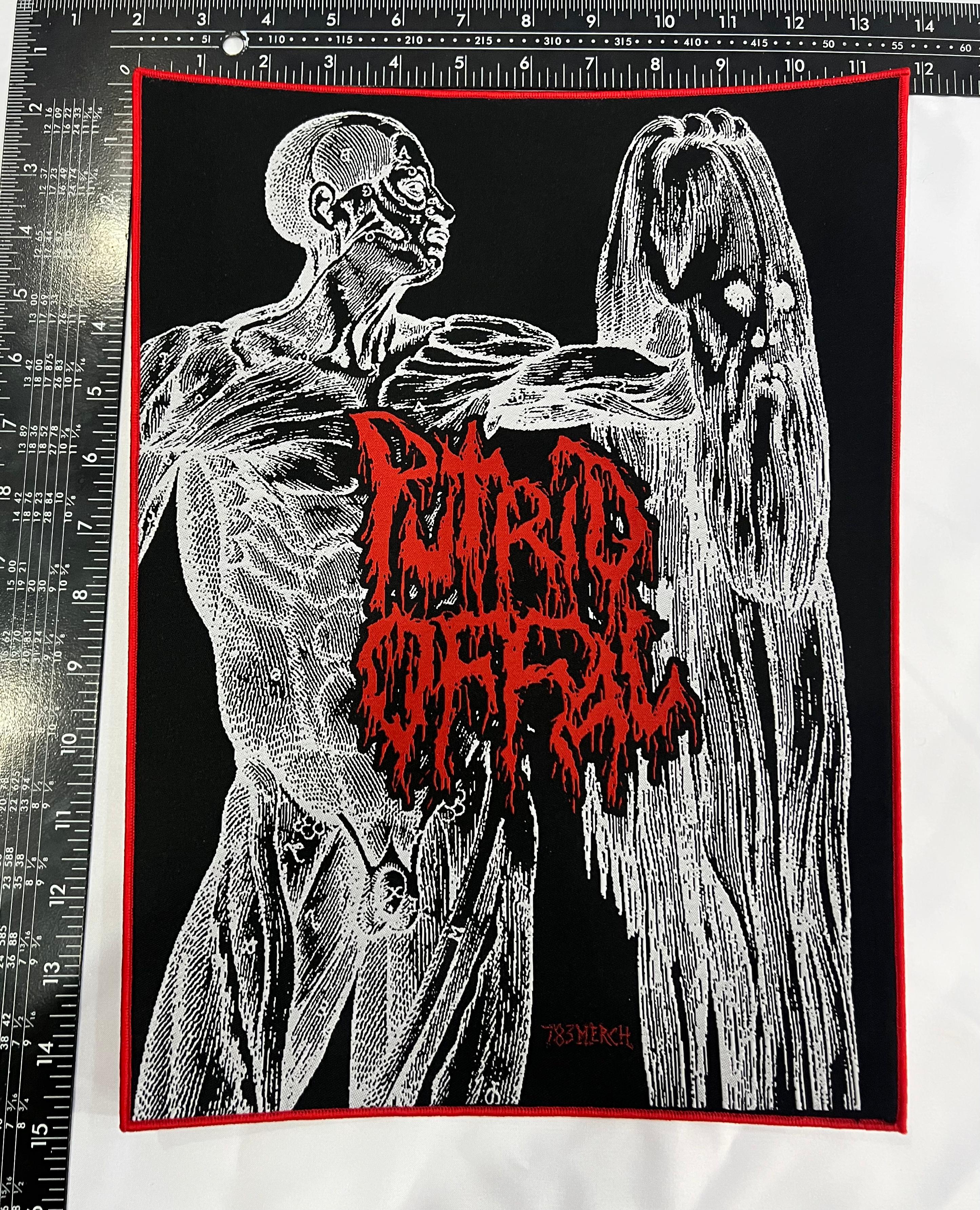 783punx-putrid-offal-skinned-backpatch-tiss-bord-noir-grand-dos image 5