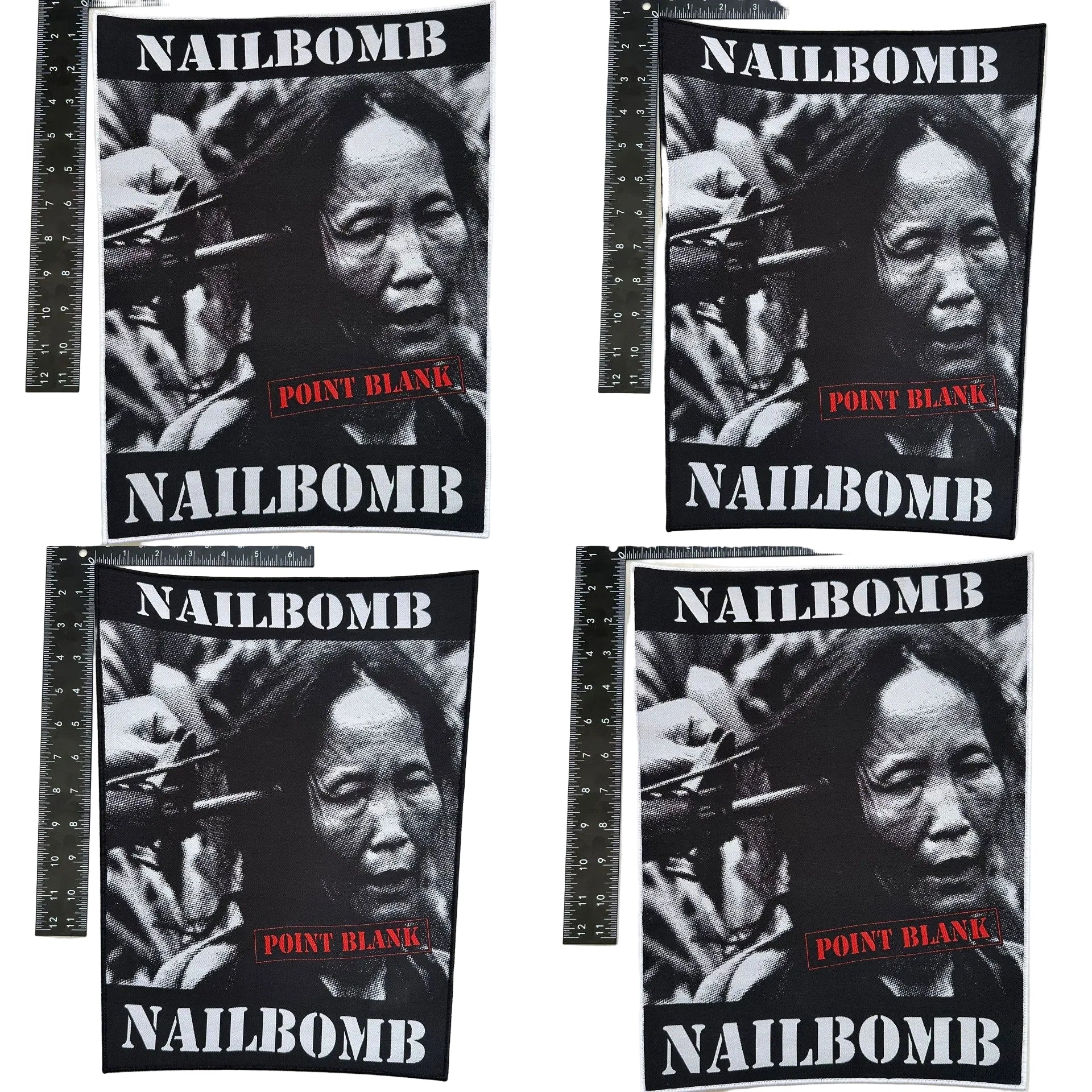 nailbomb-point-blank-backpatch-tiss-bordure-noire image 1