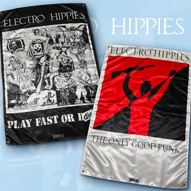 783punx-drapeau-electro-hippies-only-good-punk-100x70-tissu image 1