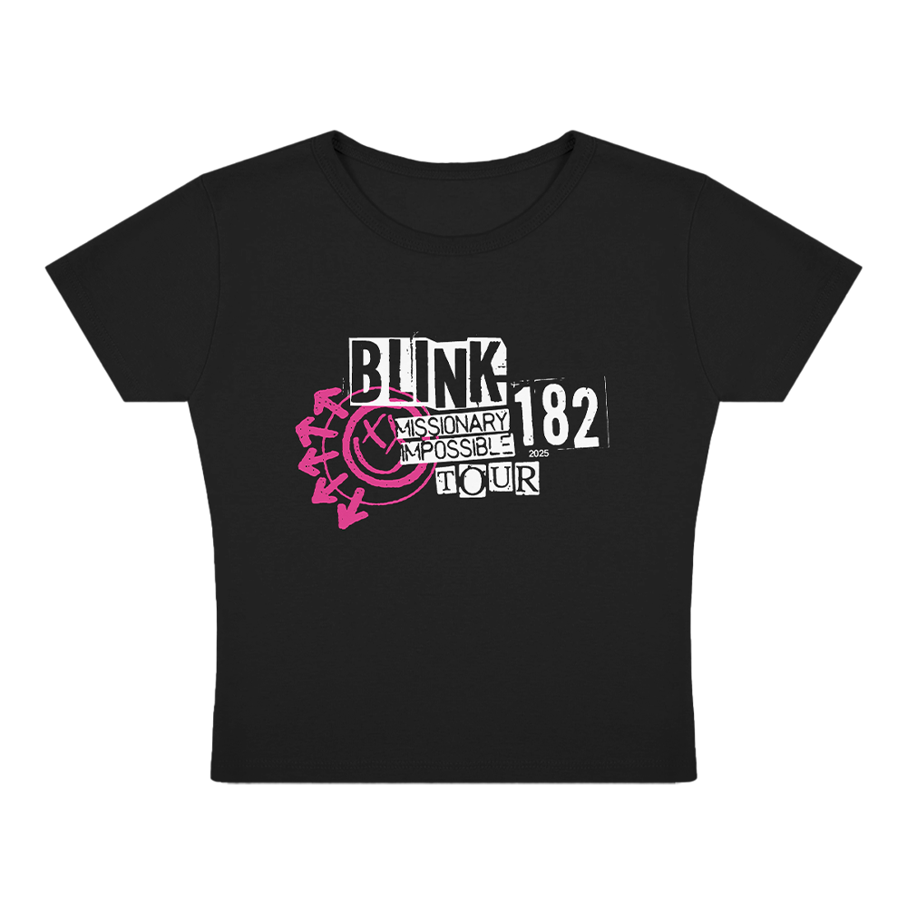 blink-182-missionary-impossible-crop-t-shirt-femme image 1