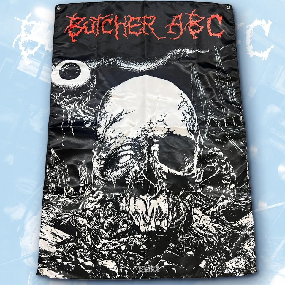 butcher-abc-north-of-hell-drapeau-mural-textile-100x70 image 1