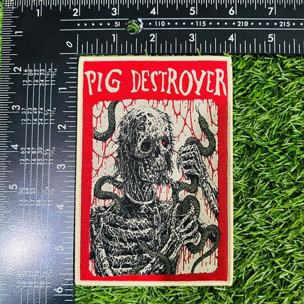 pig-destroyer-snakes-patch-tiss-bordure-rouge image 6