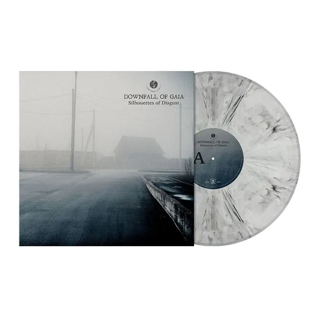 downfall-of-gaia-silhouettes-of-disgust-vinyle-lp-marbr-blanc-noir image 1