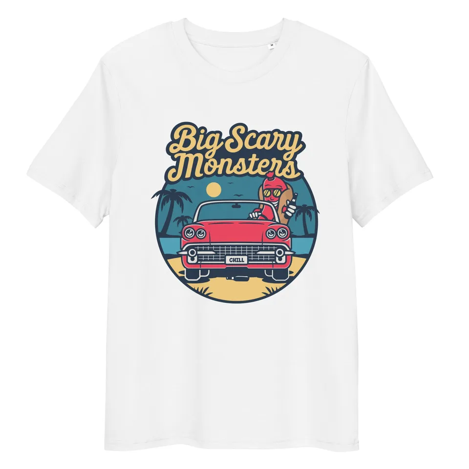 big-scary-monsters-hot-dog-tee-shirt-blanc-coton-bio image 1