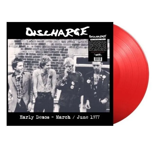 discharge-early-demos-1977-vinyle-rouge-lp-punk-77 image 1