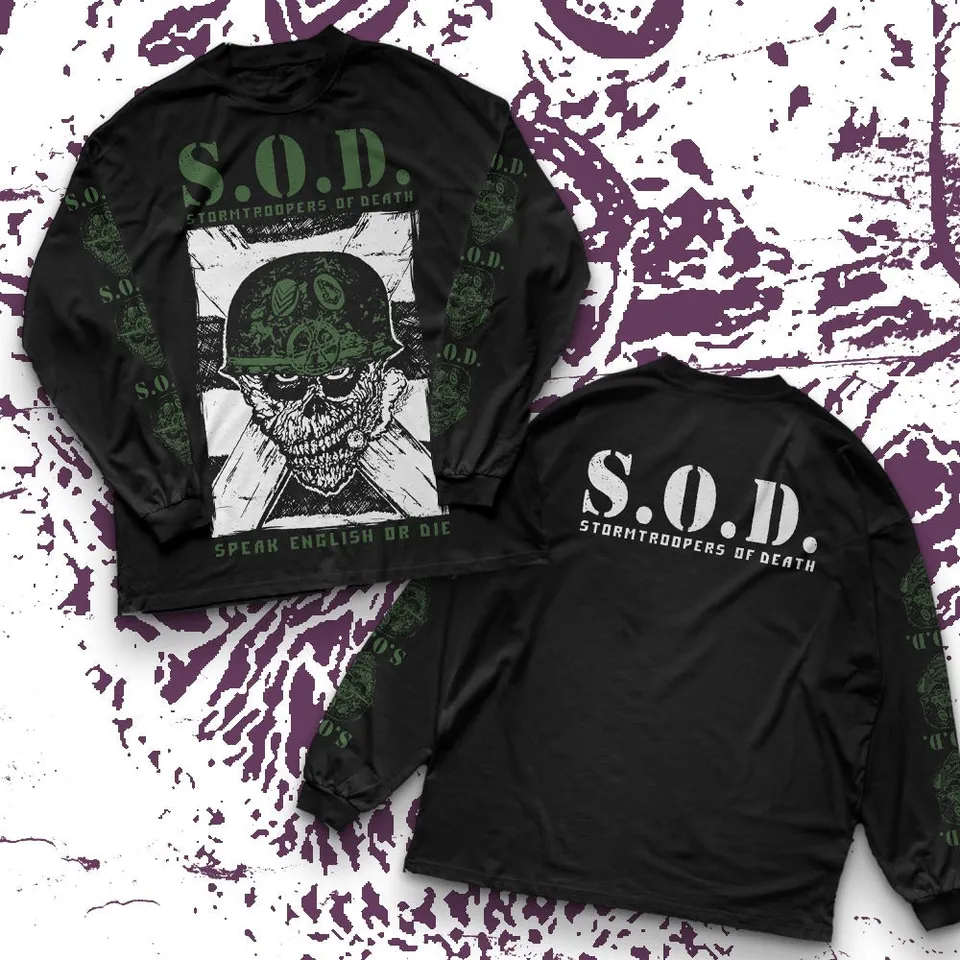 s-o-d-speak-english-or-die-sweat-manche-longue-taille-l image 1