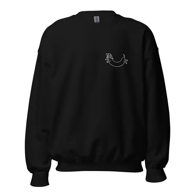 big-scary-monsters-sausage-dog-sweat-noir-m-coton image 1